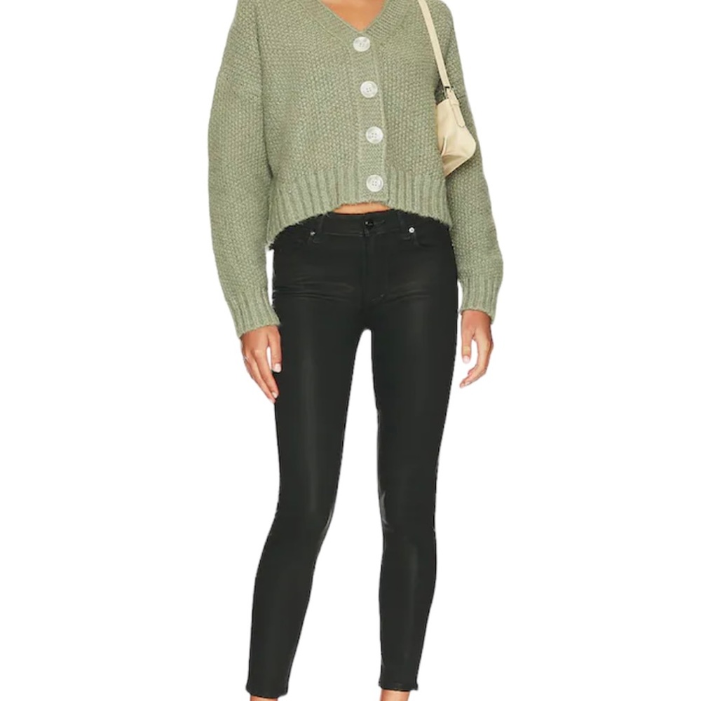 Paige Verdugo Ankle Forest Silk Coated Jeans
